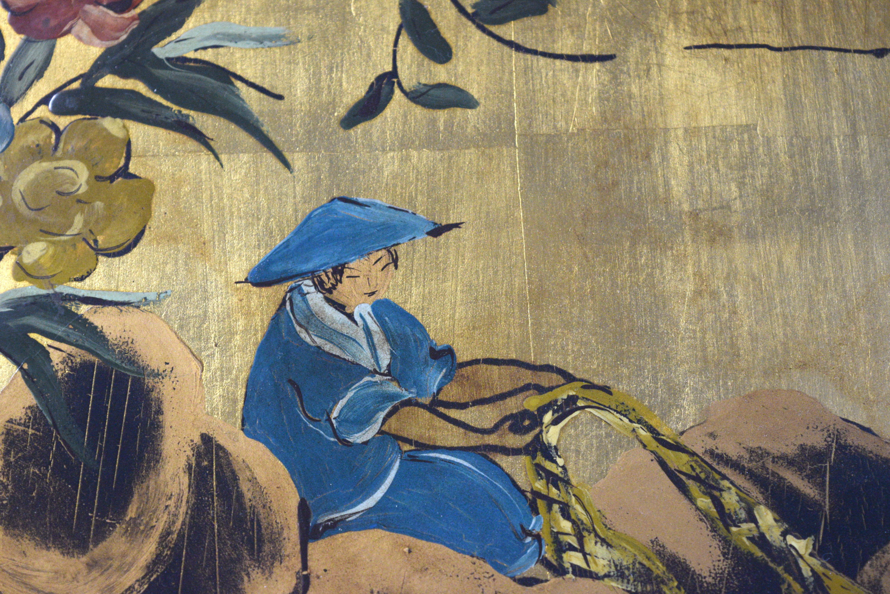 Katherine Henick Painting on Gold Leaf