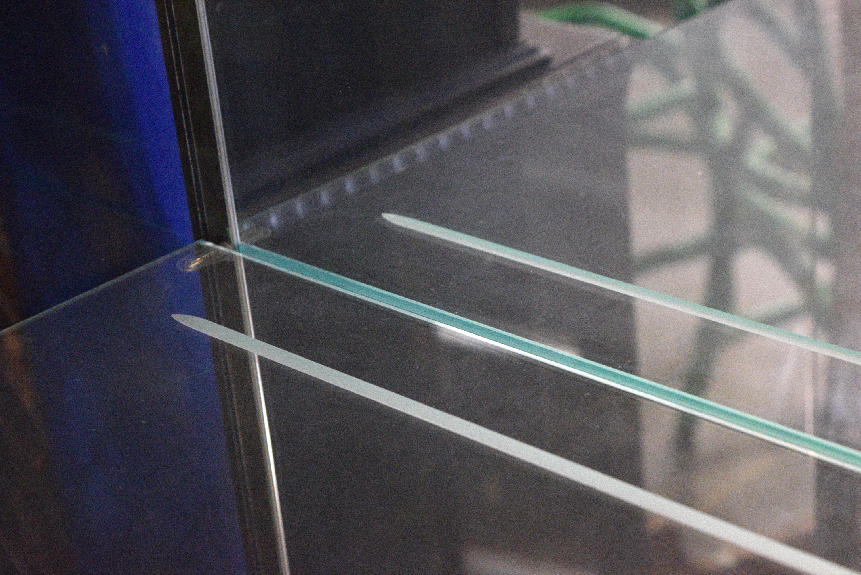 Pair of Brass and Glass Curio Cabinets