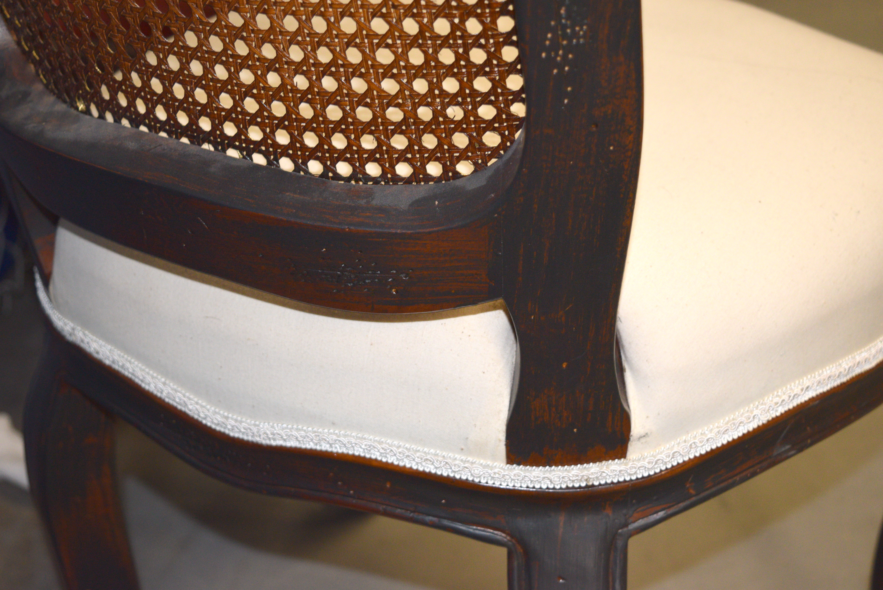 Cane Back Accent Chair