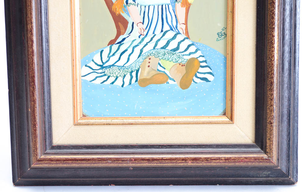 Elke Einsmann Gouache Painting of Doll