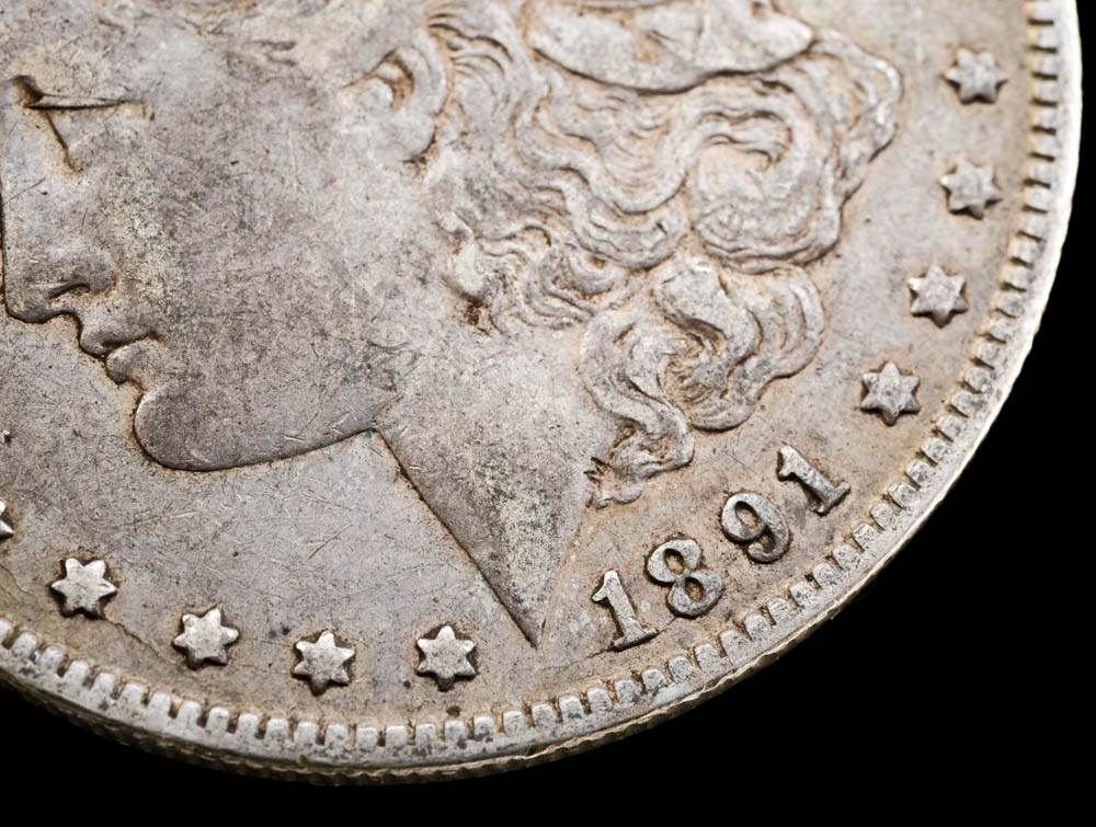 1891 O Morgan Silver Dollar