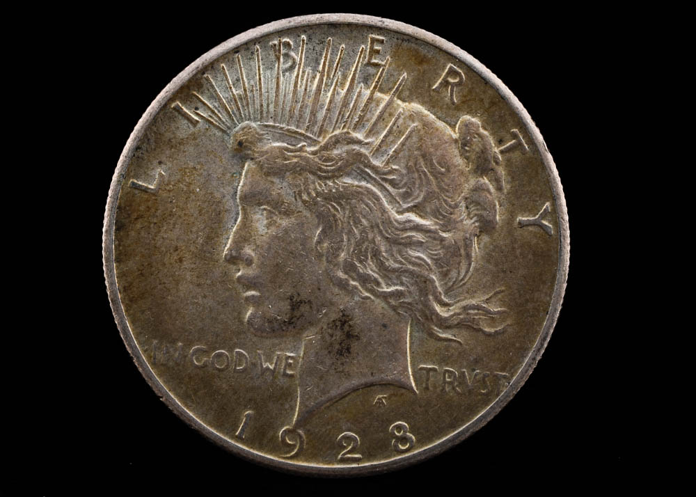 Low mintage Key date 1928 Peace Silver Dollar