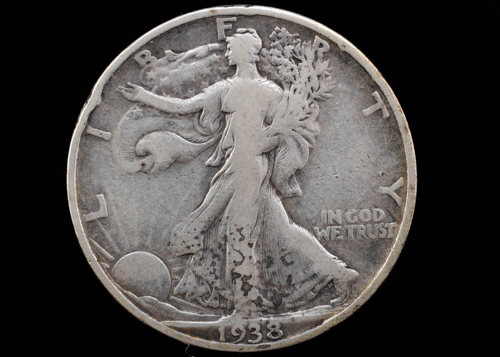 Key Date 1938 D Walking Liberty Silver Half Dollar