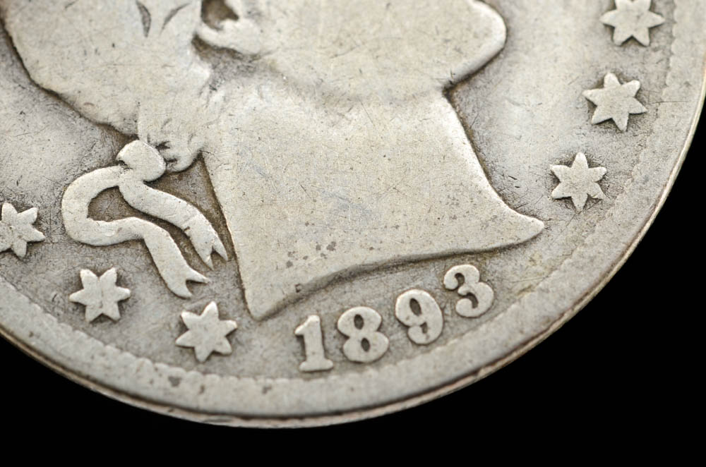 1893 Silver Barber Half Dollar