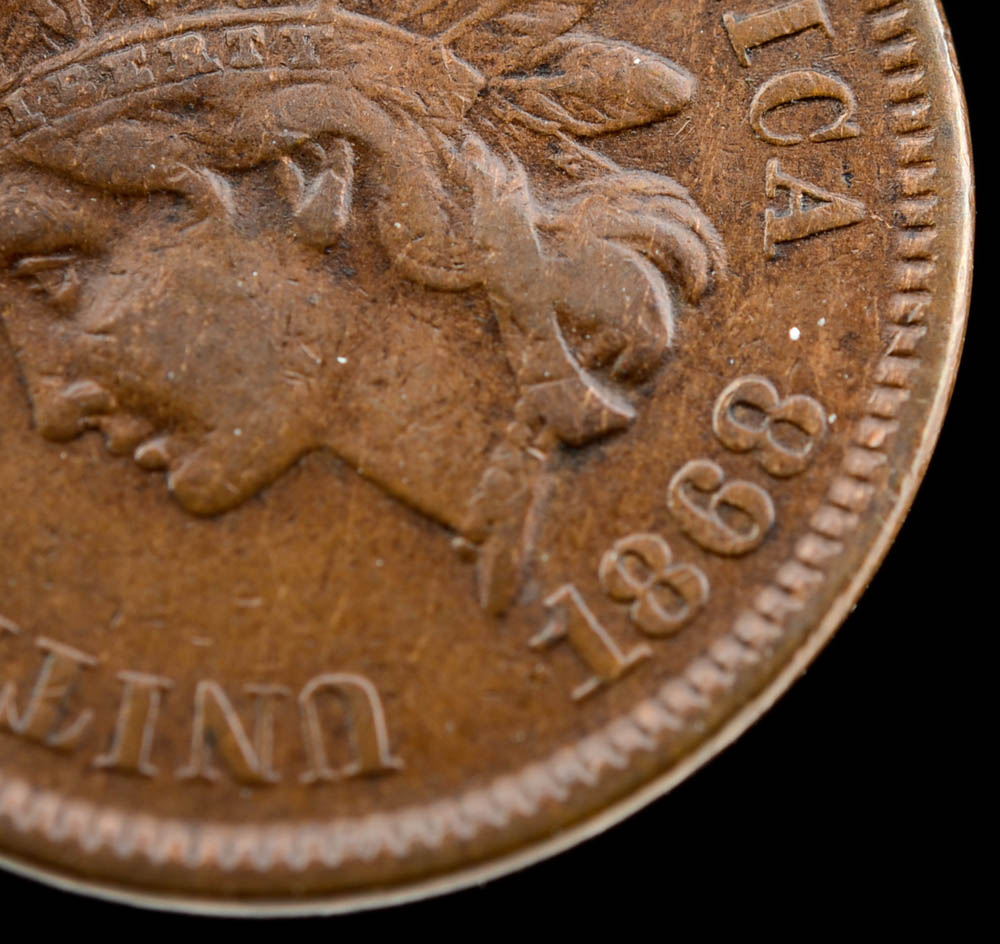 1868 Indian Head Penny