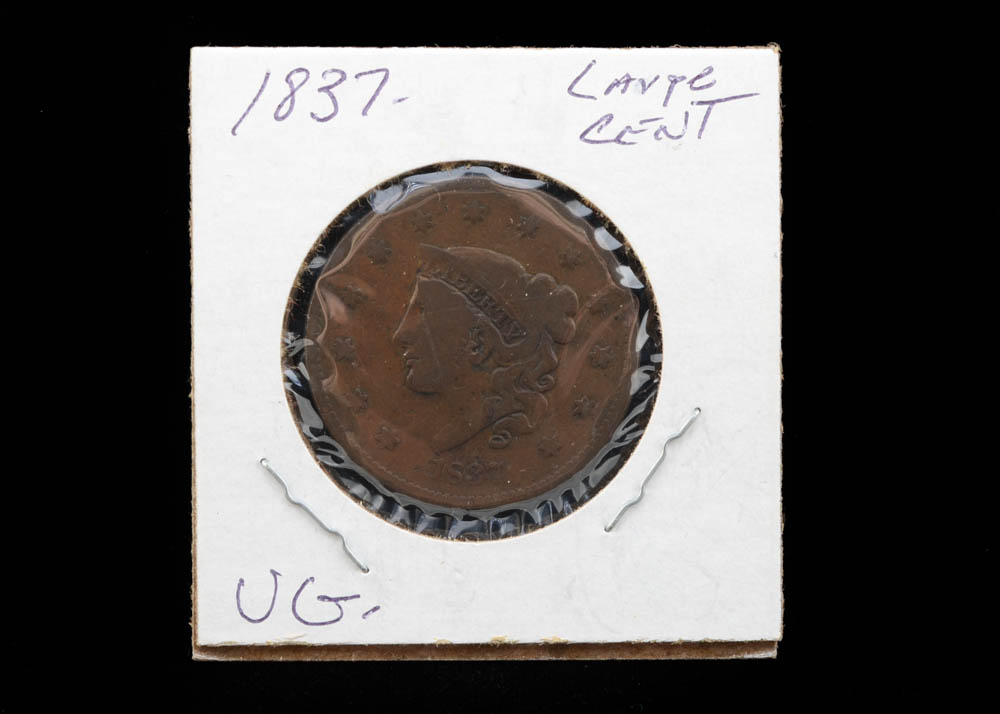 1837 Coronet Head Large Cent