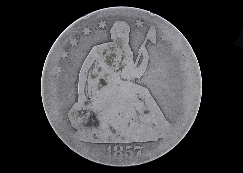 1857 O Seated Liberty Silver Half Dollar