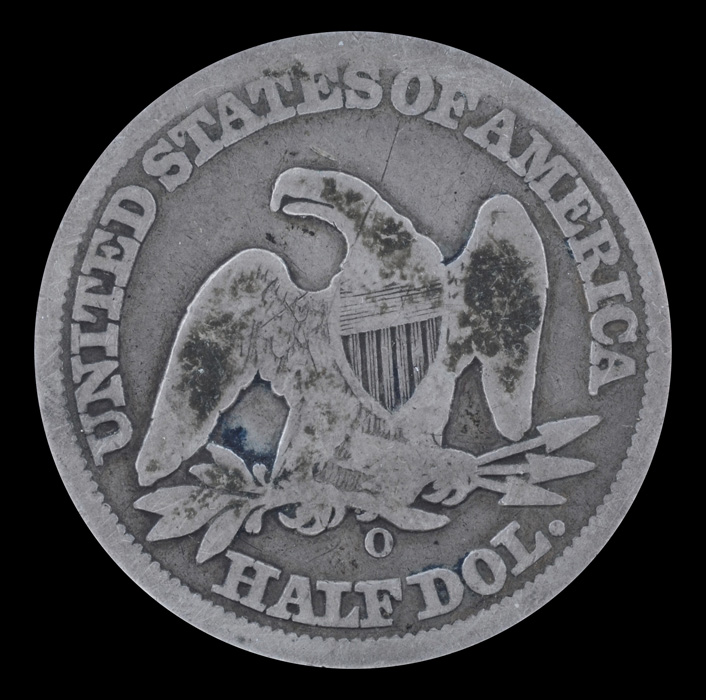 1857 O Seated Liberty Silver Half Dollar