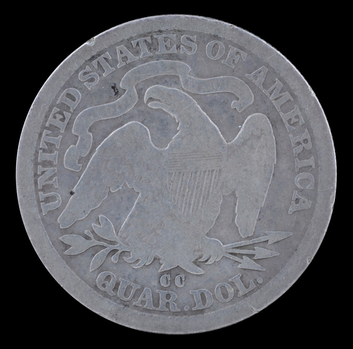 1876 Carson City Seated Liberty Silver Quarter