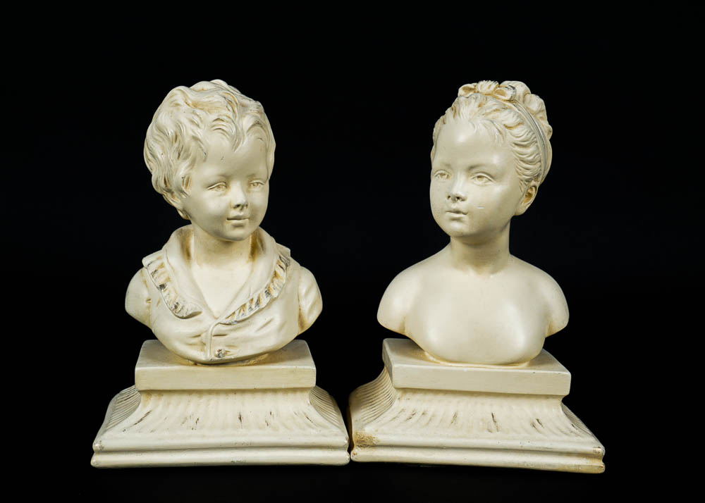 Boy and Girl Bust Bookends