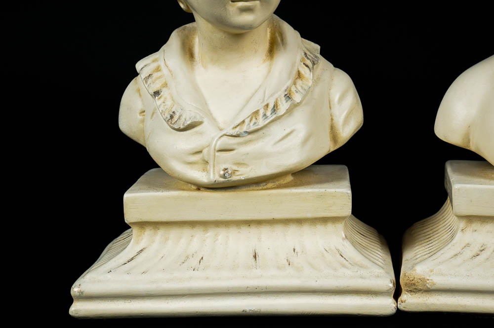 Boy and Girl Bust Bookends