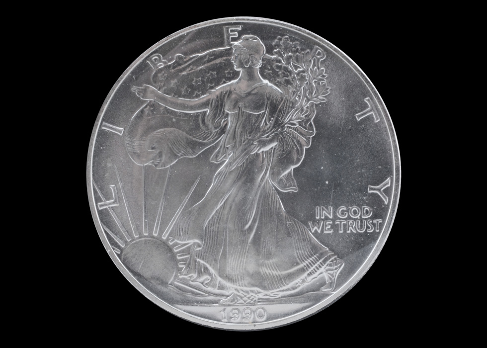 1990 One Dollar U.S. Silver Eagle