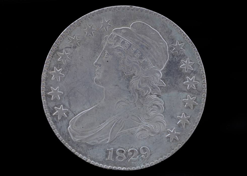 1829 Capped Bust Silver Half Dollar