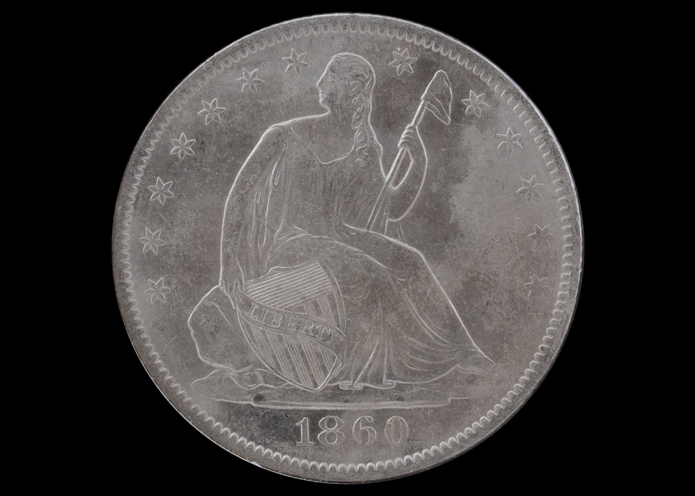 1860 O Seated Liberty Silver Half Dollar