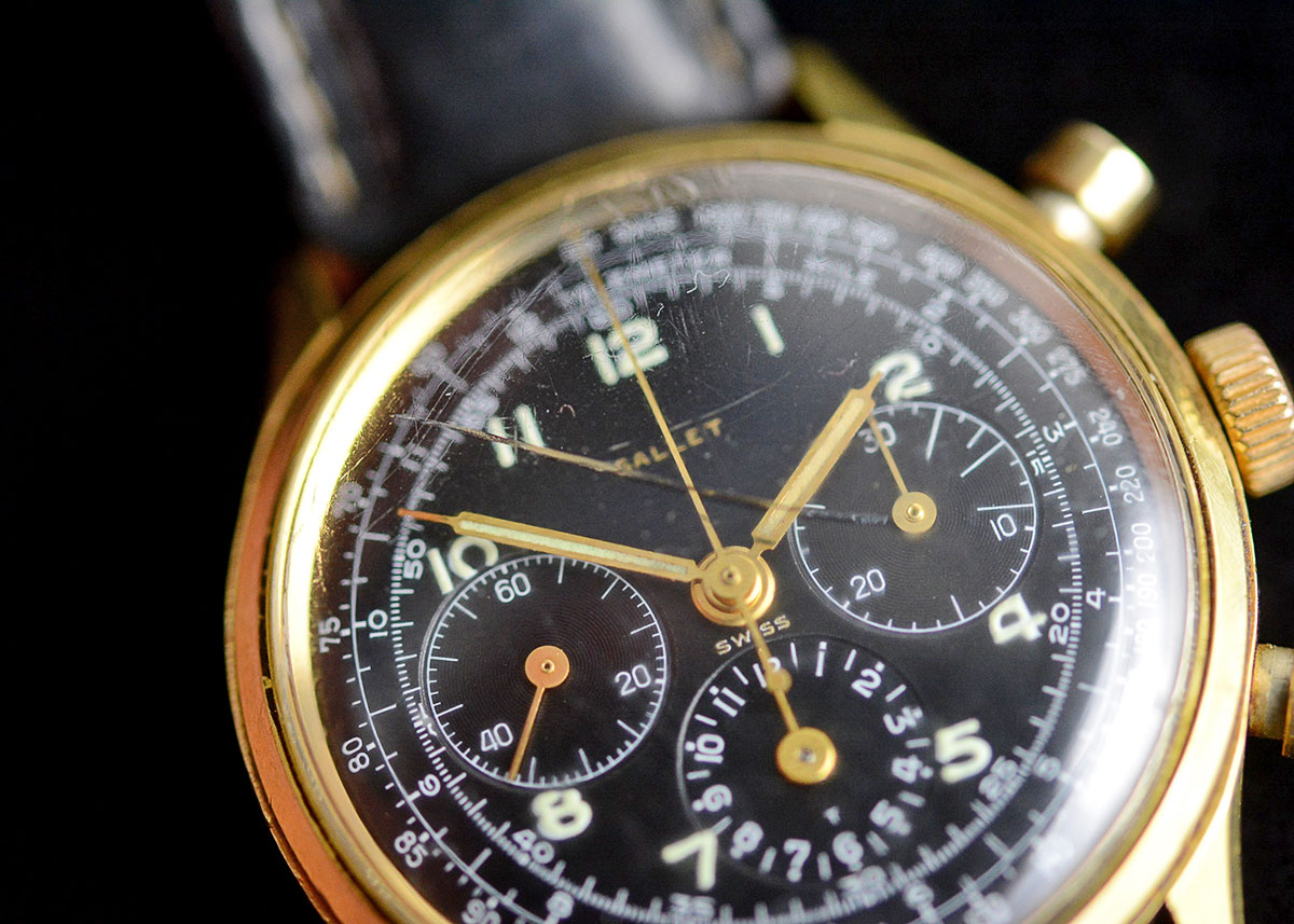 Gallet MultiChron 12 Military Gold Filled Wrist Watch