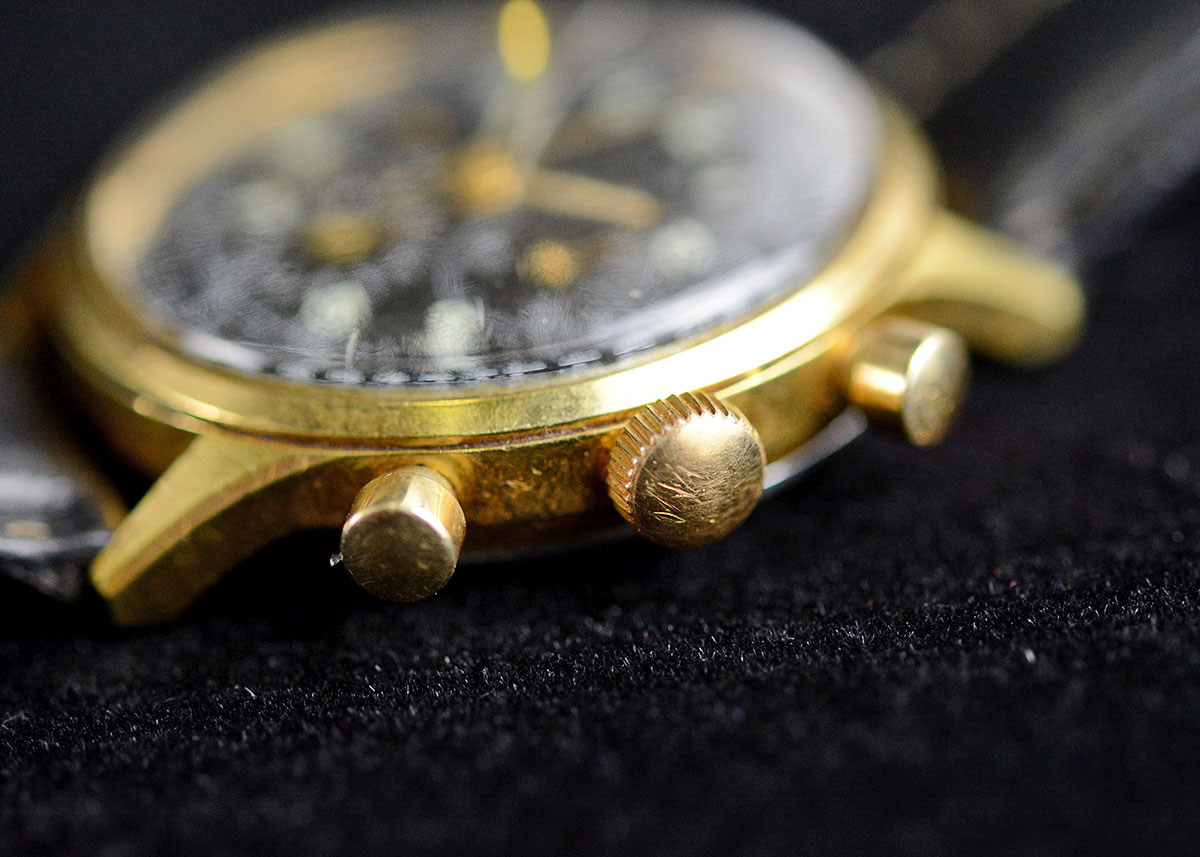 Gallet MultiChron 12 Military Gold Filled Wrist Watch