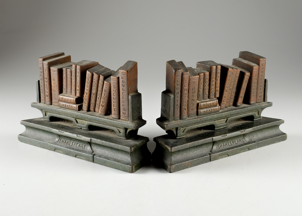 Vintage Cast Iron "Shakespeare" Bookends