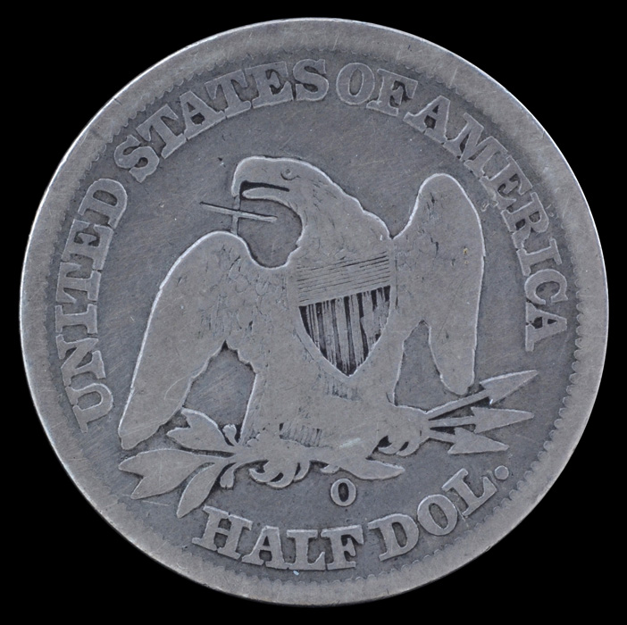 1858 O Seated Liberty Silver Half Dollar