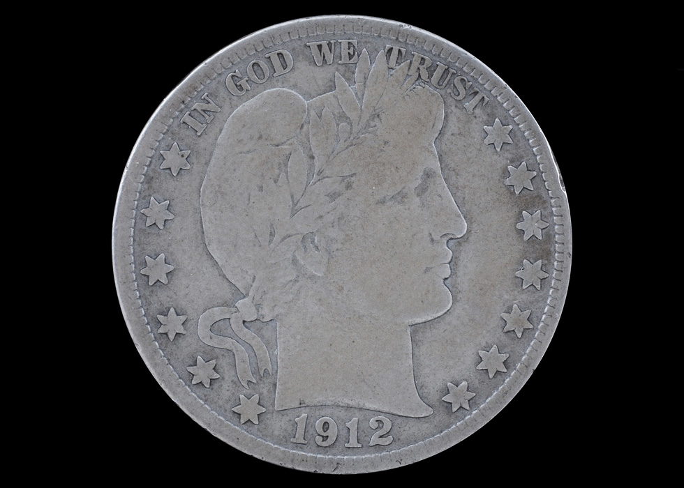 1912 D Barber Silver Half Dollar