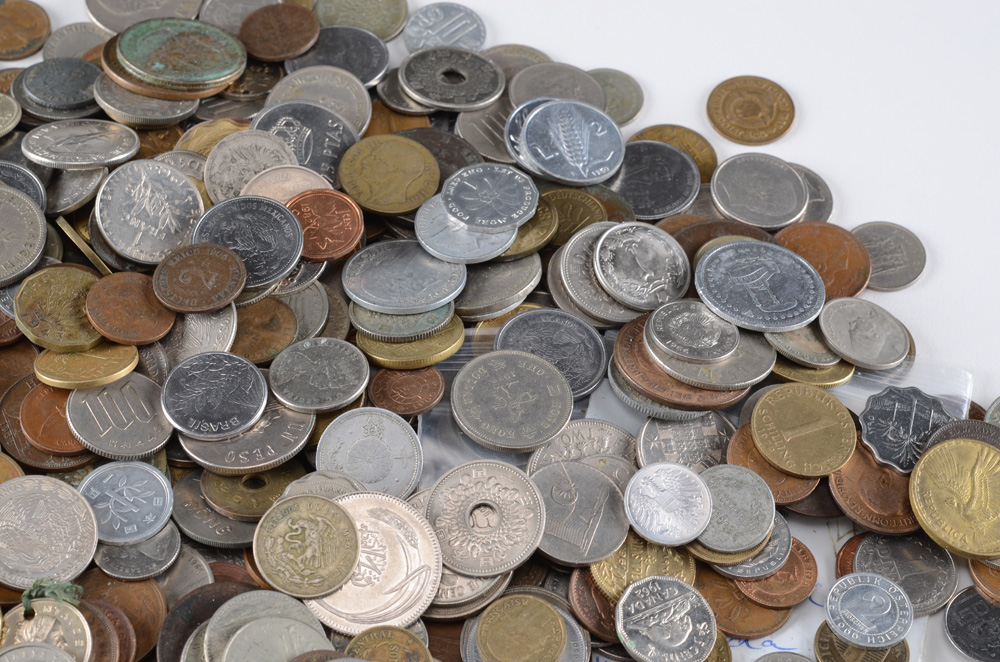 Over 500 Foreign Coins and Tokens