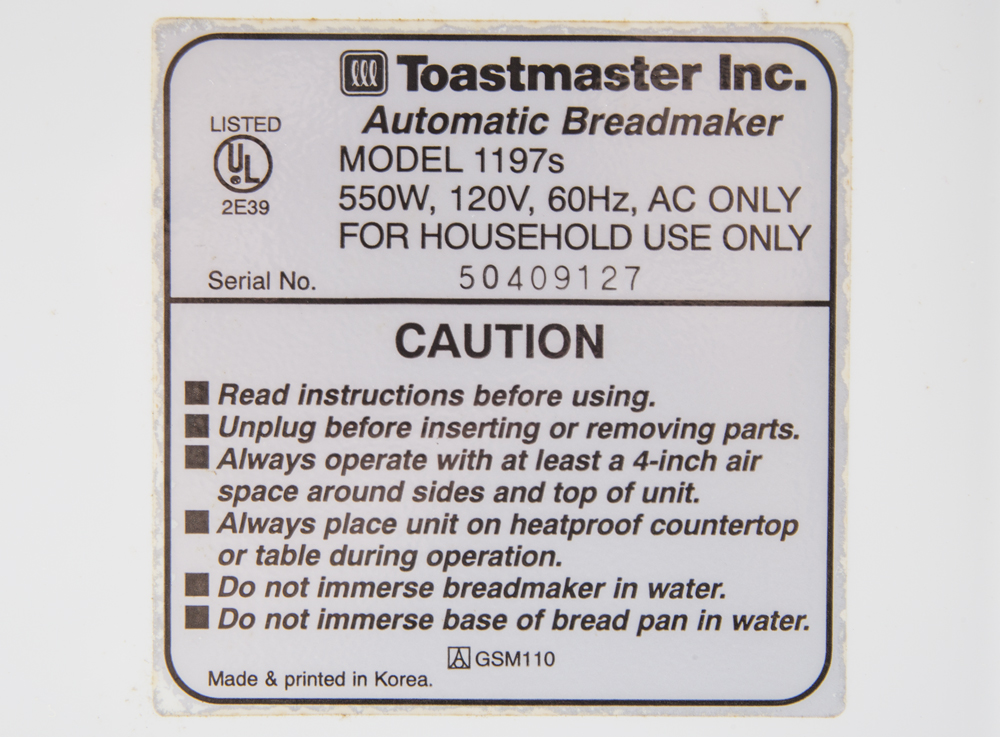 Toastmaster Bread and Butter Maker