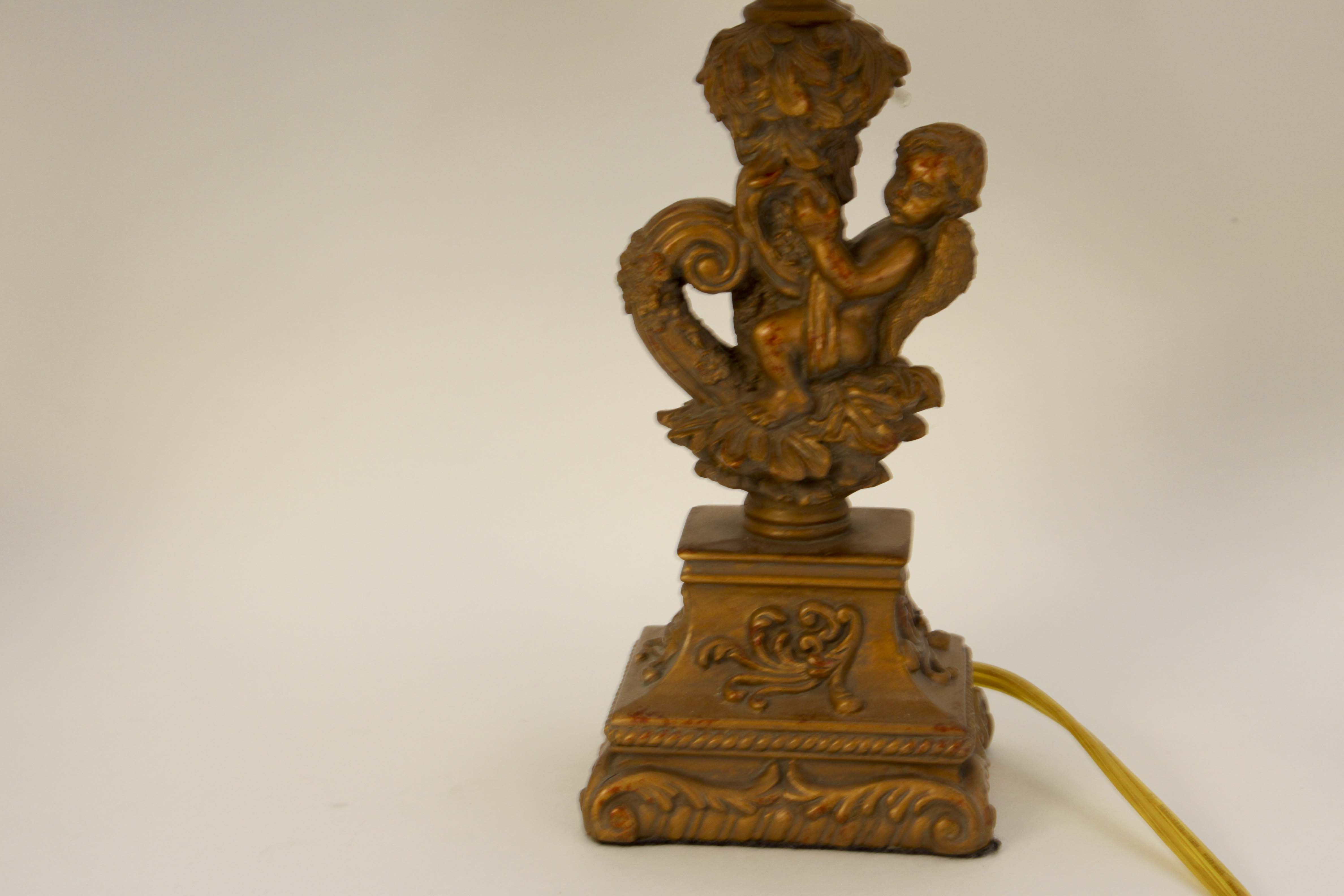 Pair of Table Lamps, Shelf Clock and Vintage Shade