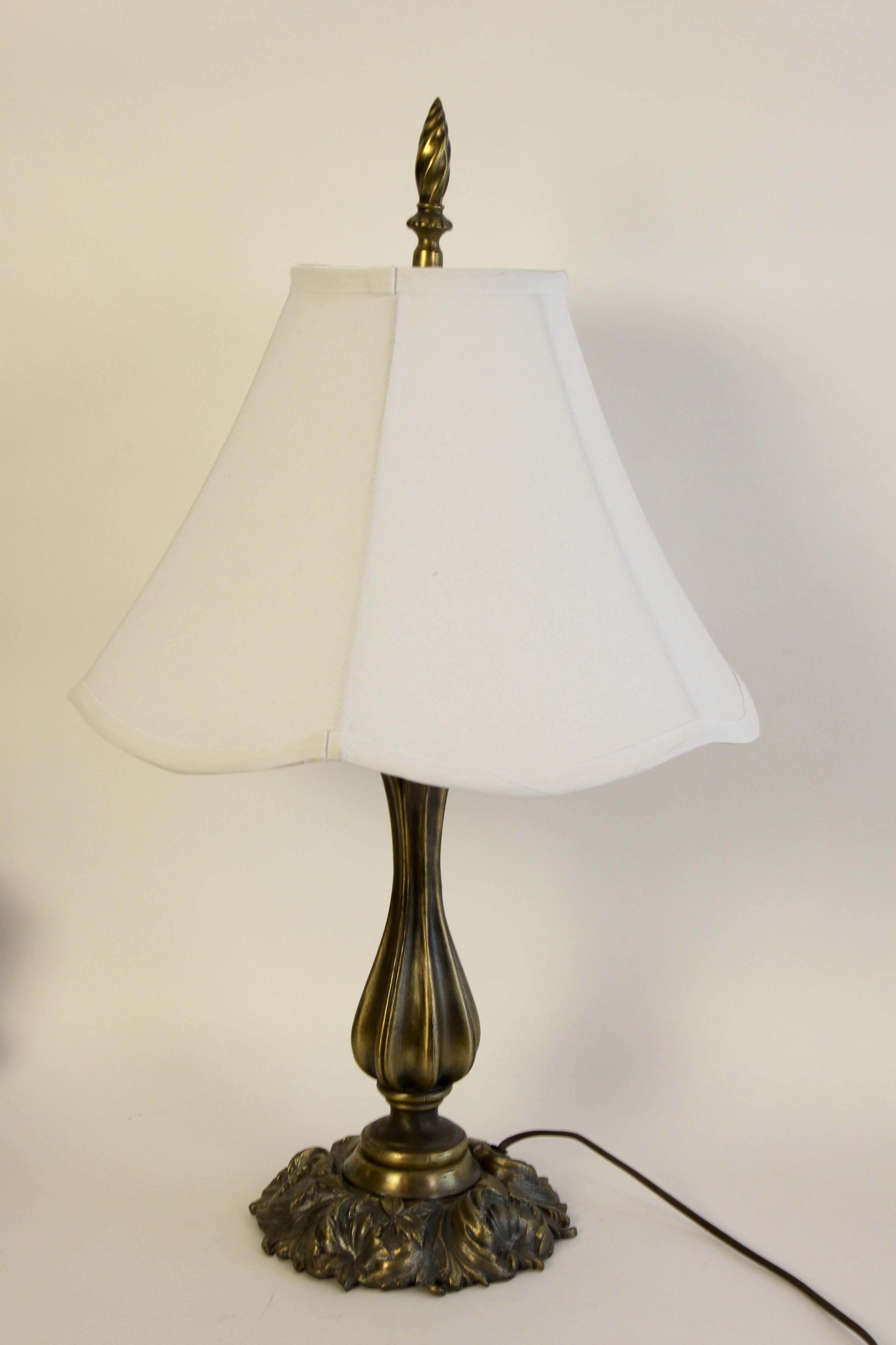 Pair of Table Lamps, Shelf Clock and Vintage Shade