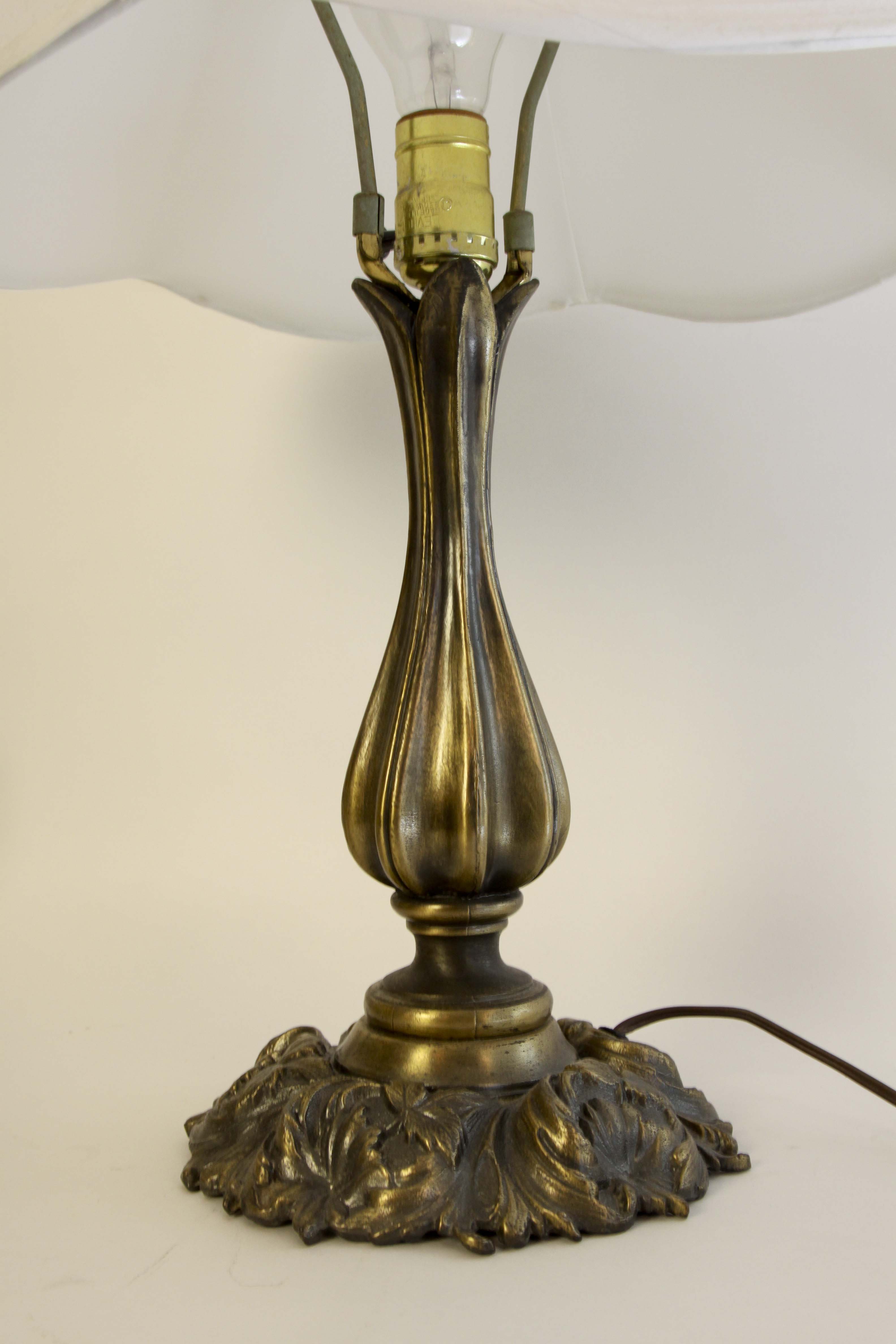 Pair of Table Lamps, Shelf Clock and Vintage Shade