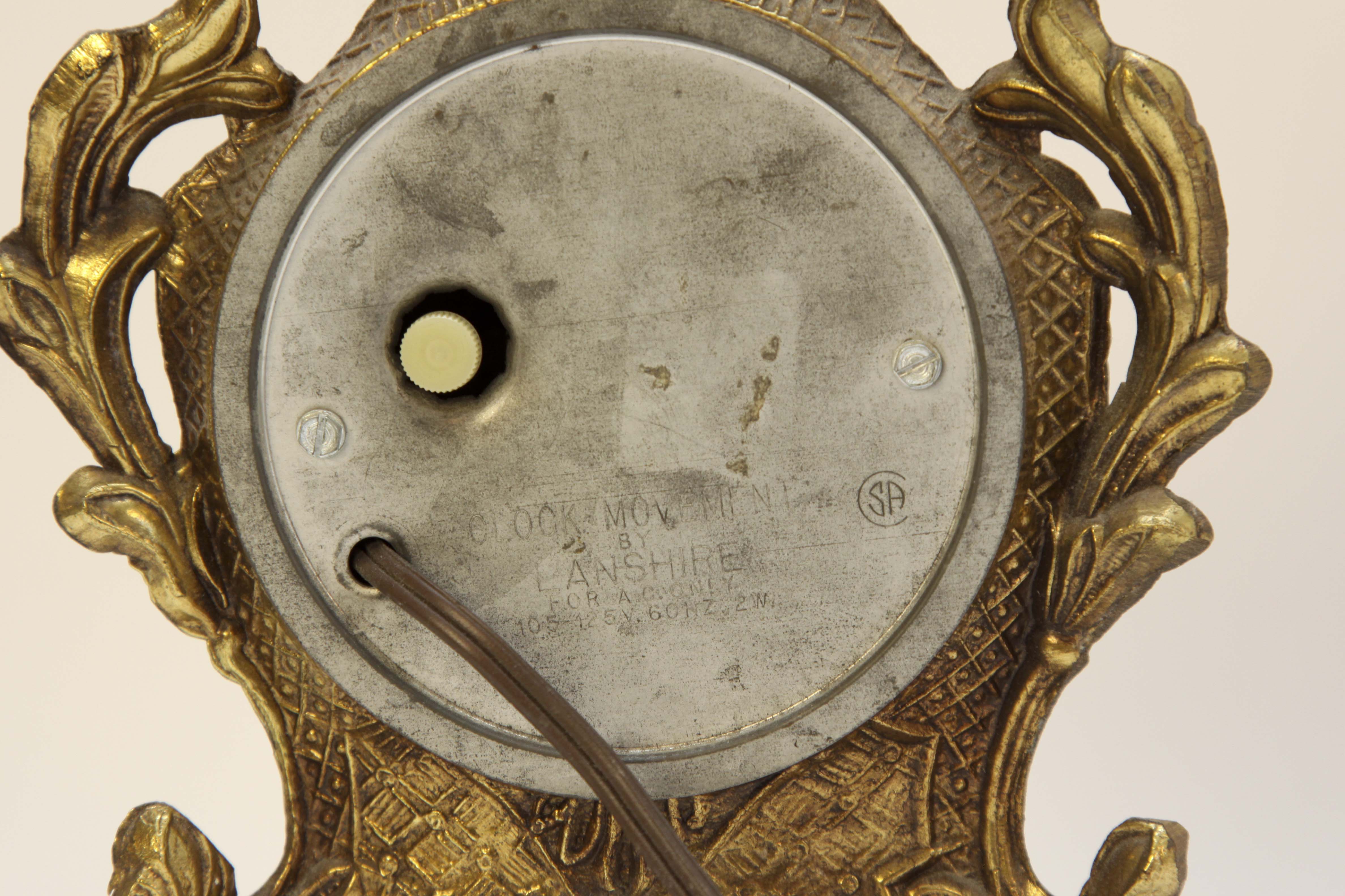 Pair of Table Lamps, Shelf Clock and Vintage Shade