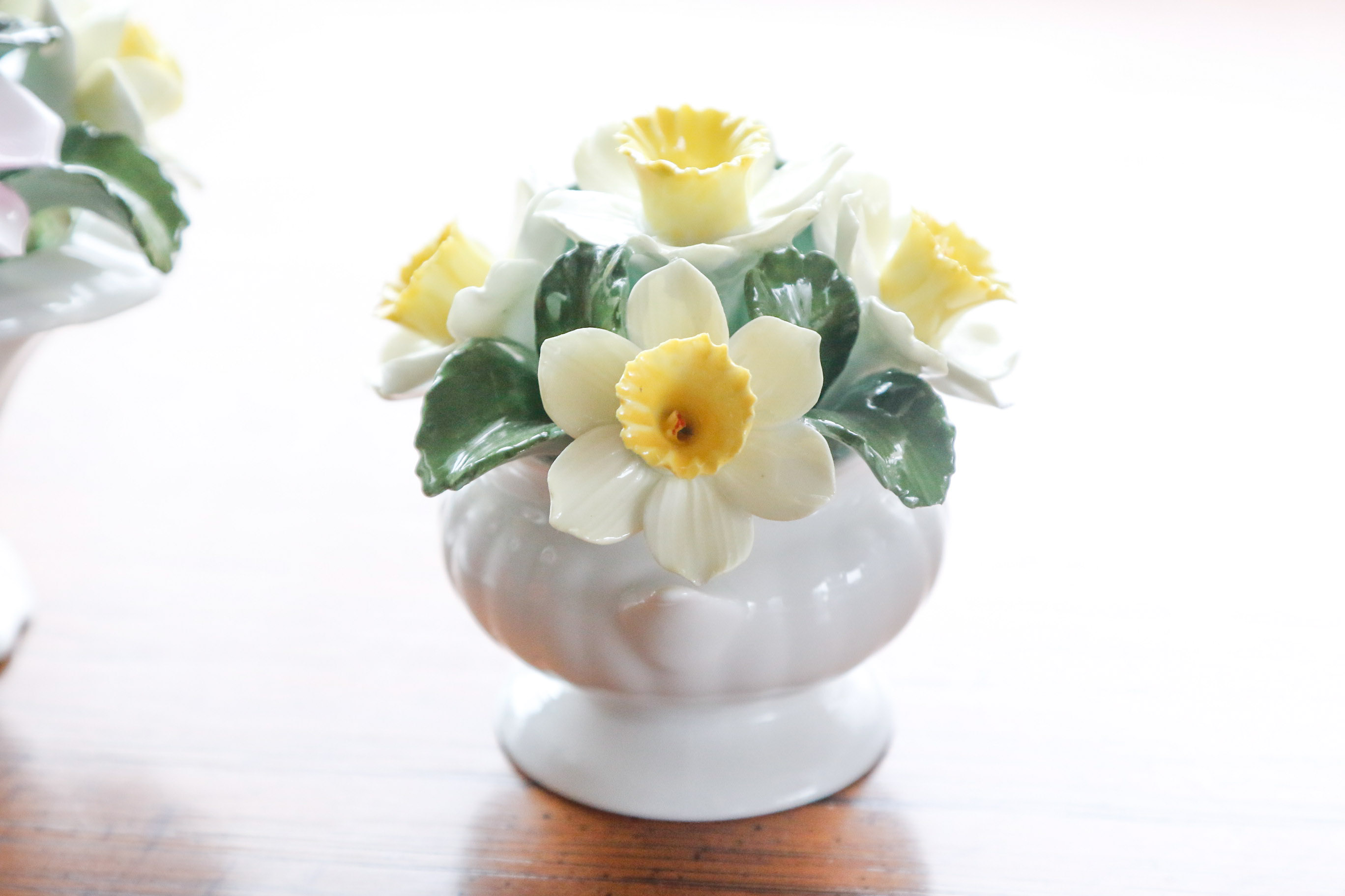 Pair of Aynsley England Bone China Flower Baskets