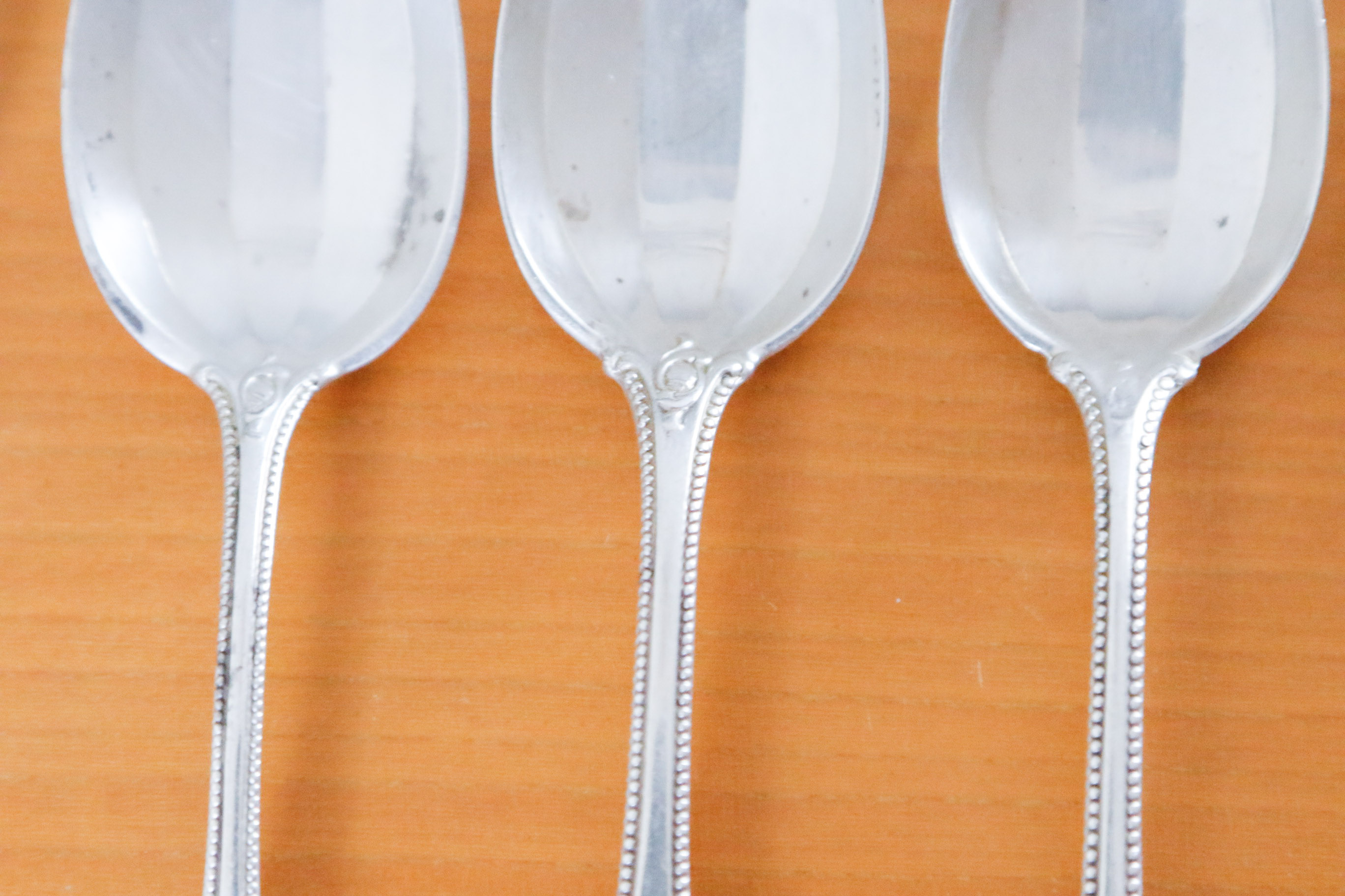 Set of Six Towle "Old Colonial" Sterling Silver Teaspoons