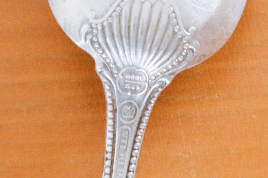 Set of Six Towle "Old Colonial" Sterling Silver Teaspoons