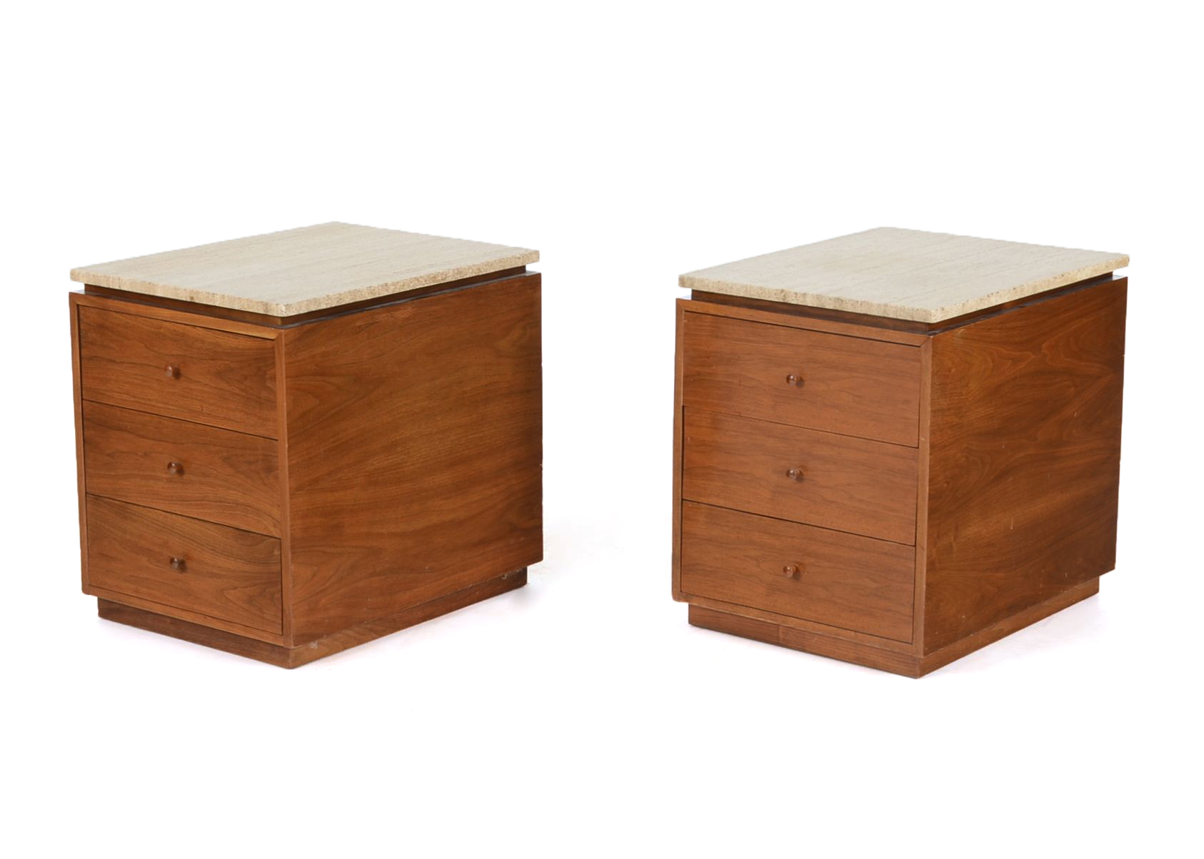 Pair of Danish Modern Style End Tables / Nightstands