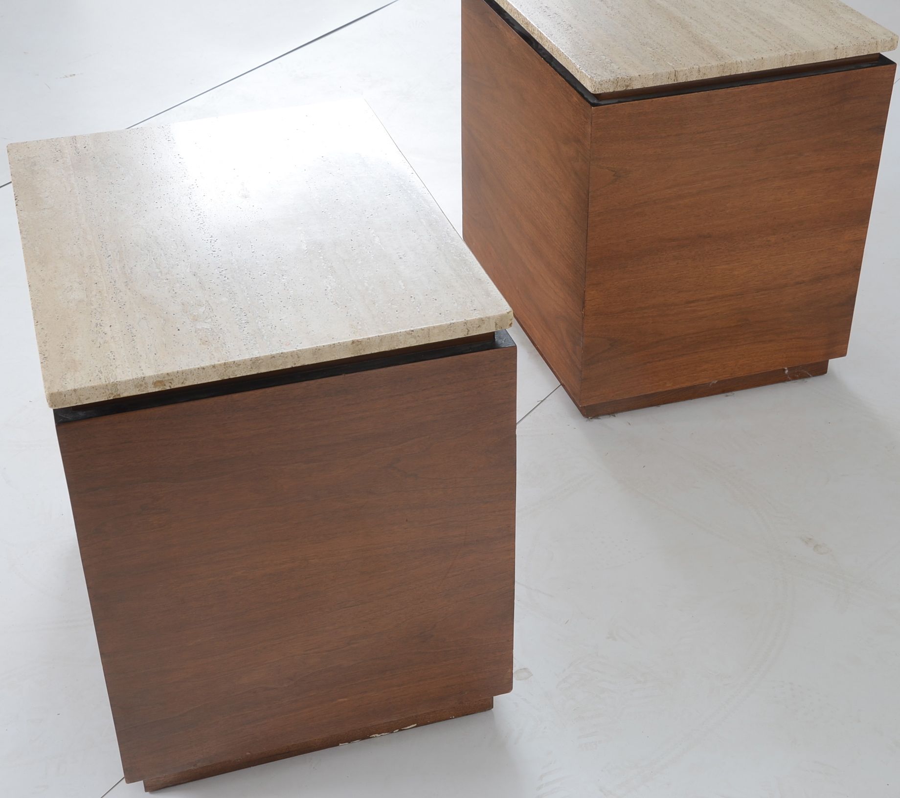 Pair of Danish Modern Style End Tables / Nightstands