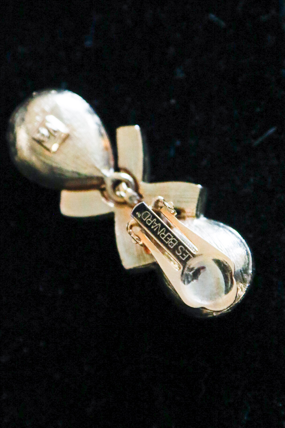 Jomaz & Les Bernard Costume Earrings with Silver Plate Heart Box