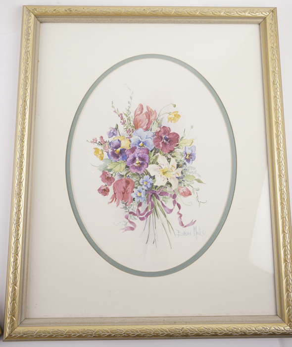 Pair of Barbara Mock Signed Watercolors