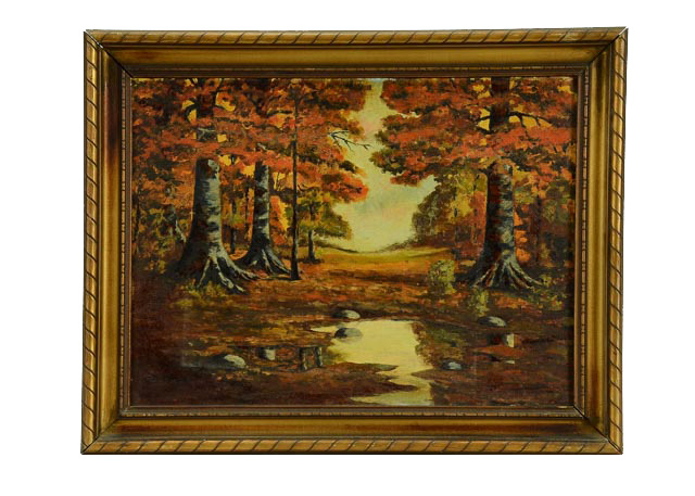 Original Oil of Autumnal Landscape on Board