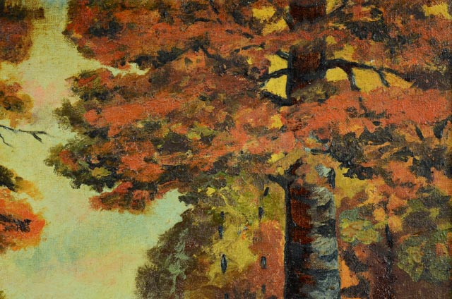 Original Oil of Autumnal Landscape on Board