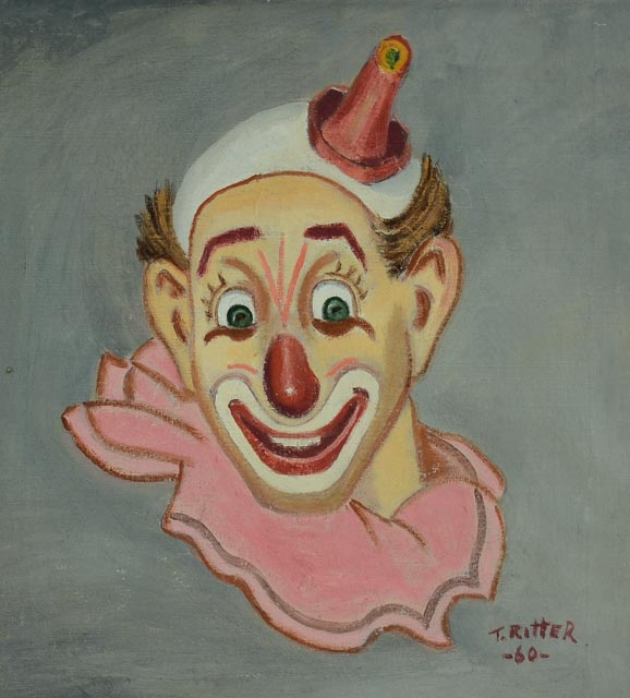 Acrylic on Canvas Clown Portrait