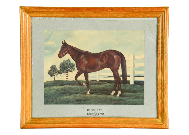 Offset Lithogrpah of Thoroughbred Racehorse Bardstown