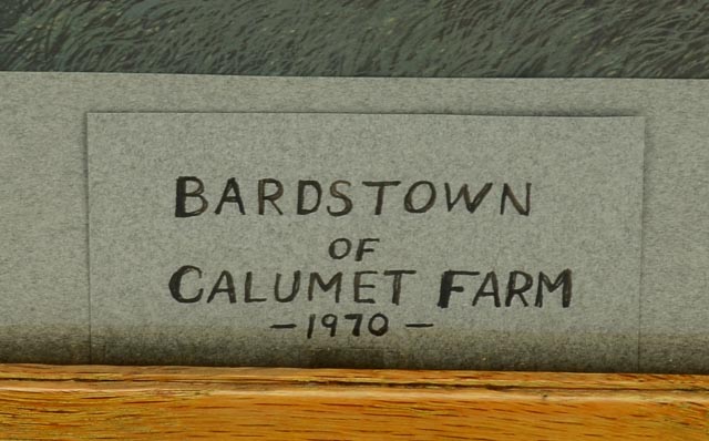 Offset Lithogrpah of Thoroughbred Racehorse Bardstown