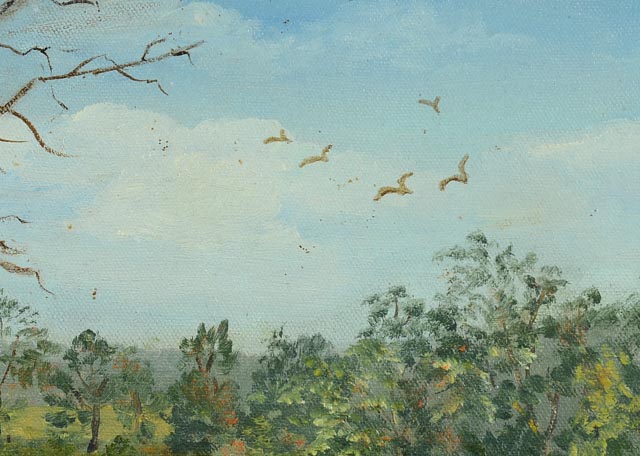 Original Acrylic River Landscape on Canvas