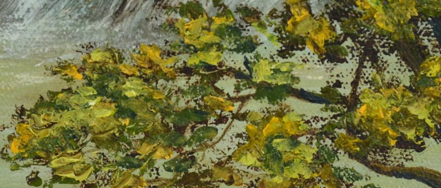 Original Acrylic River Landscape on Canvas