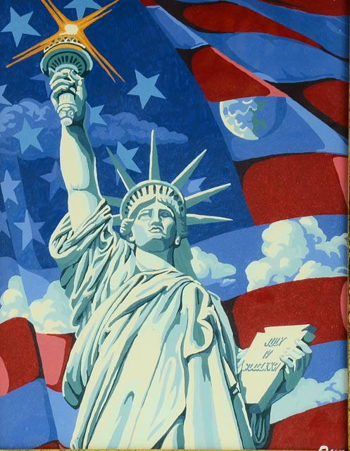 Statue of Liberty Original Painting on Board