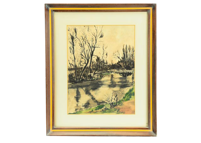 Original Ink and Watercolor by Segonzac