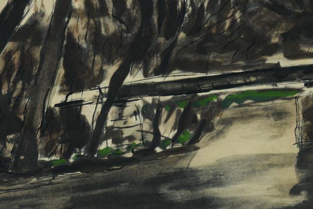 Original Ink and Watercolor by Segonzac