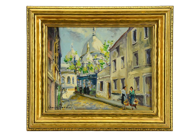 Charles Blondin Original Oil Impressionist Paris Scene on Canvas