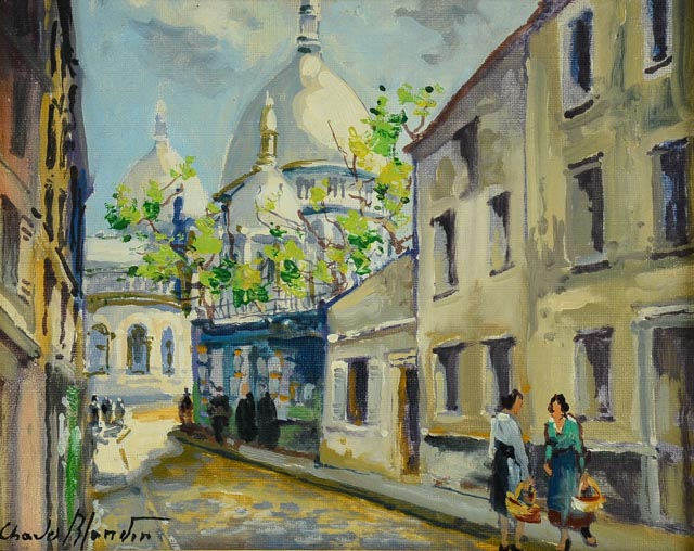 Charles Blondin Original Oil Impressionist Paris Scene on Canvas