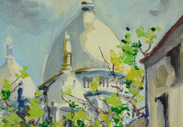 Charles Blondin Original Oil Impressionist Paris Scene on Canvas