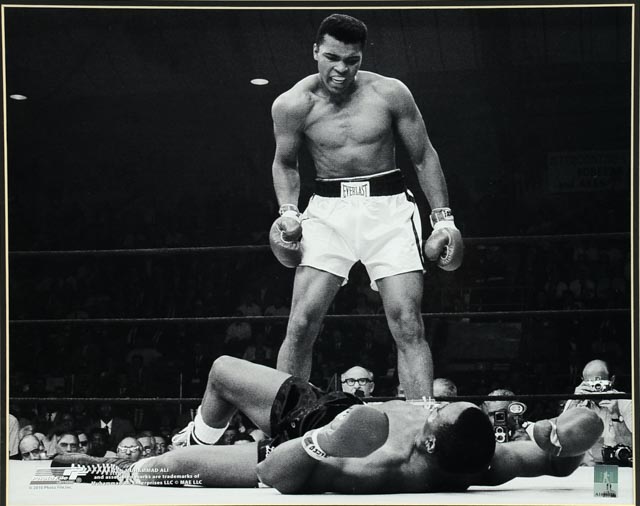 Ali Over Liston Framed Photograph